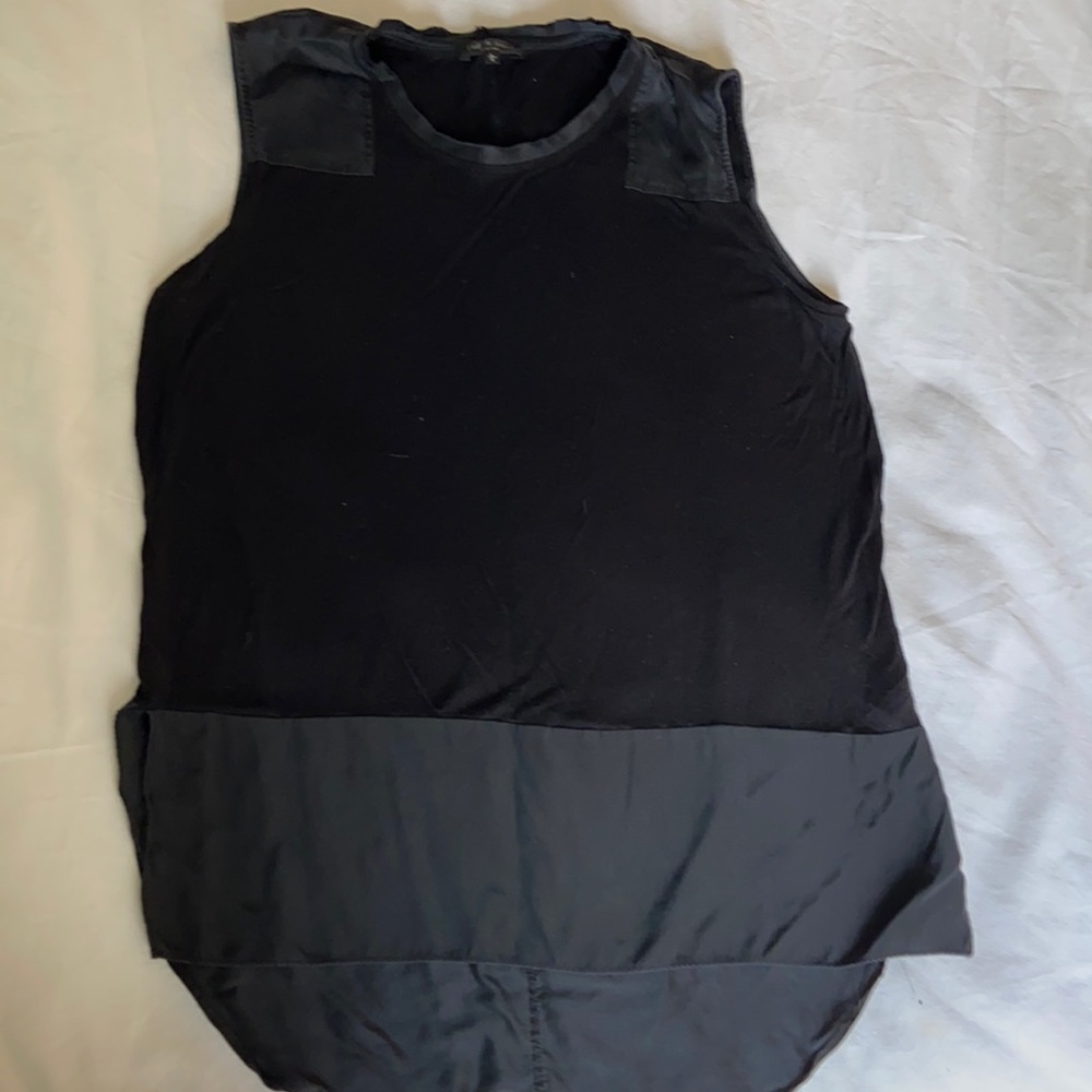 Rag and bone silk sleeveless top size large